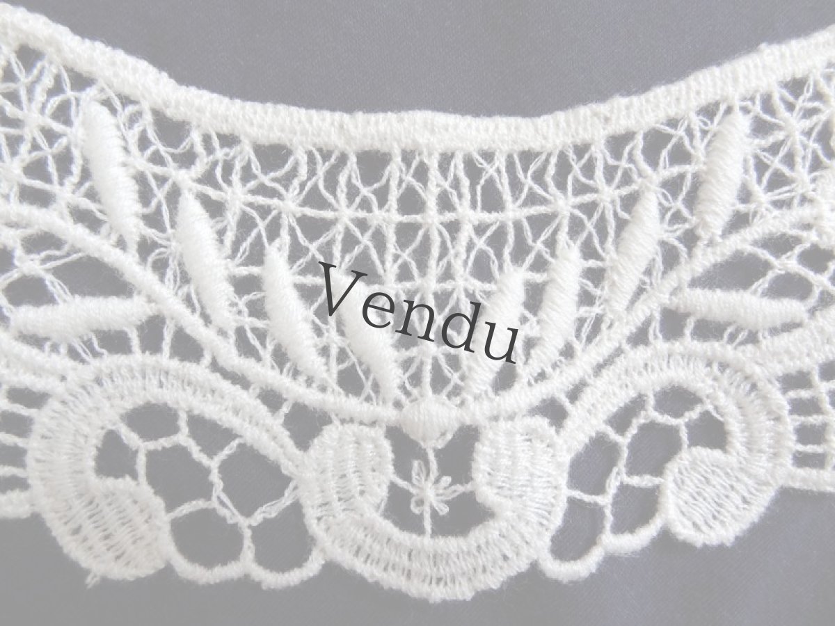 画像3: ヴィンテージ　クロシェレースのつけ襟 (3)