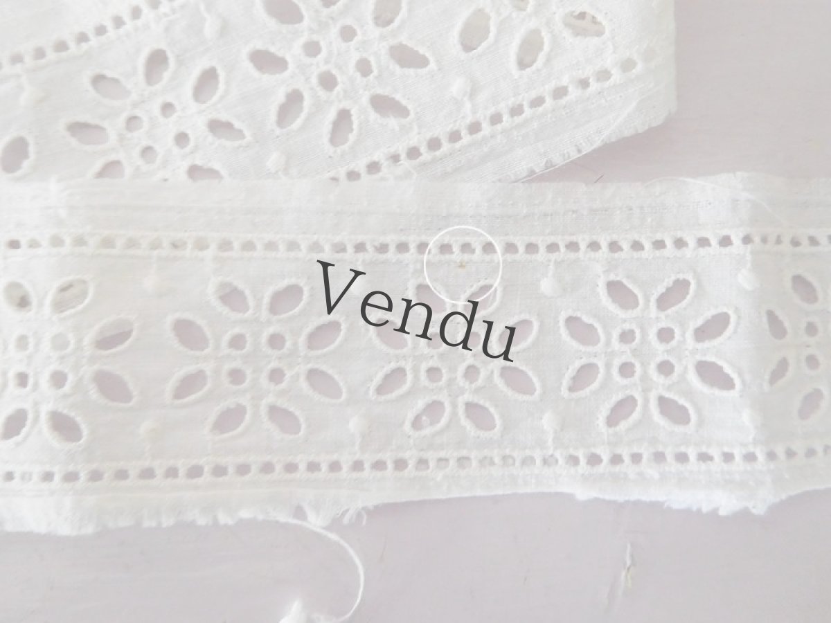 画像3: フランスヴィンテージ　カットワーク刺繍レース 154cm (3)