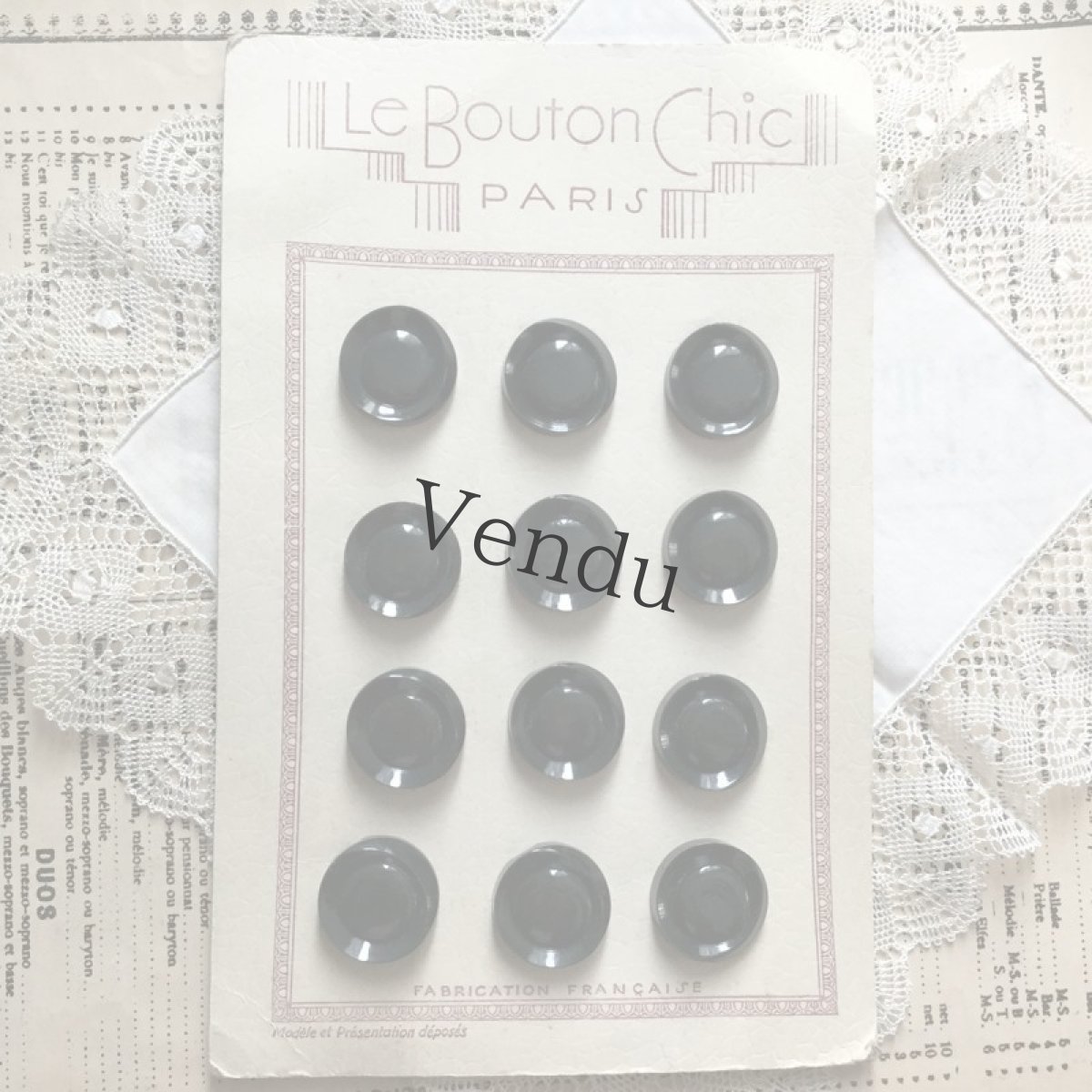 画像2: ヴィンテージ　ボタンシート (2)