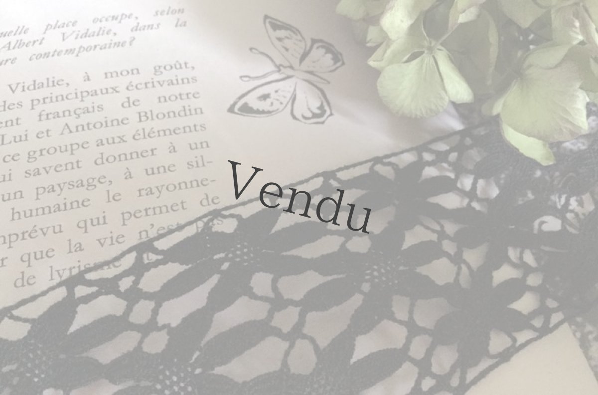 画像6: ヴィンテージ　レースブレード黒 (6)