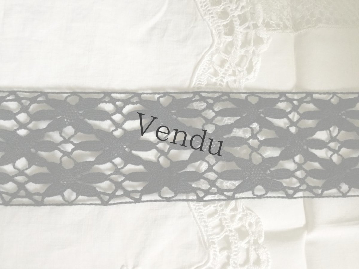 画像2: ヴィンテージ　レースブレード黒 (2)