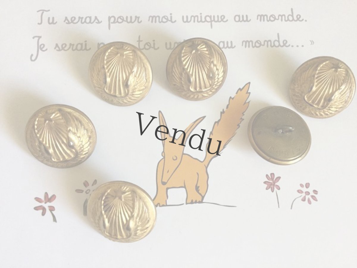 画像2: ヴィンテージ　仏空軍メタルボタン25mm (2)