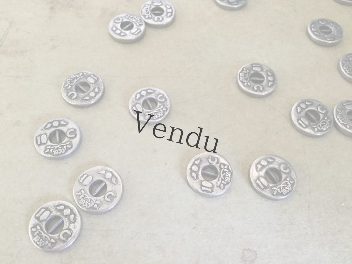 画像4: ヴィンテージ　メタルボタン 14mm (4)