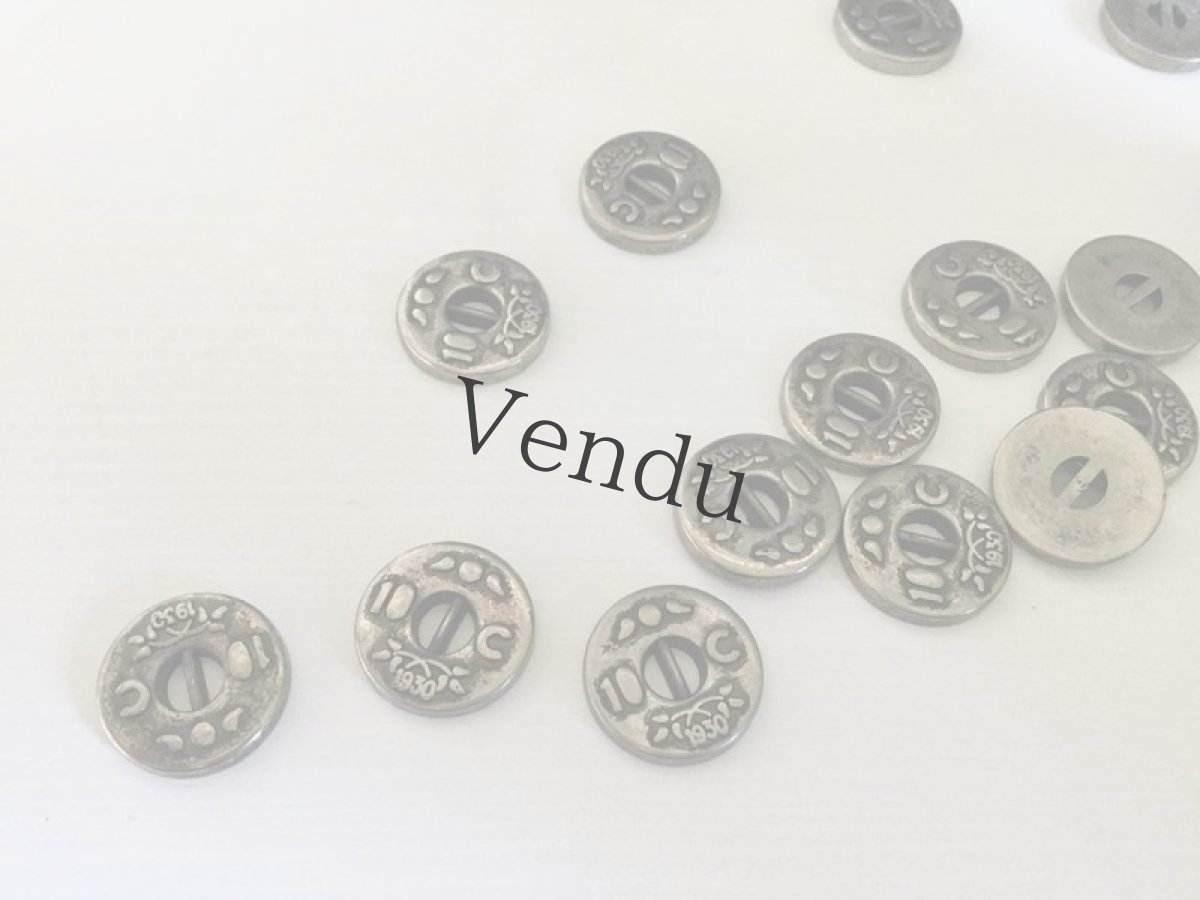 画像3: ヴィンテージ　メタルボタン 14mm (3)
