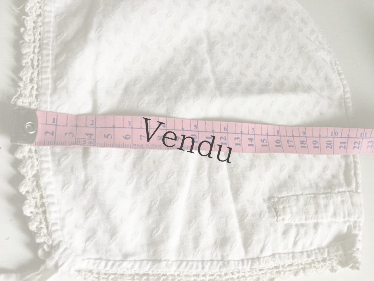 画像7: フランスアンティーク　コットン ボネ (7)