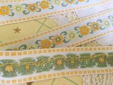 画像6: フランス　黄色いお花柄の刺繍リボン 50cm〜 (6)