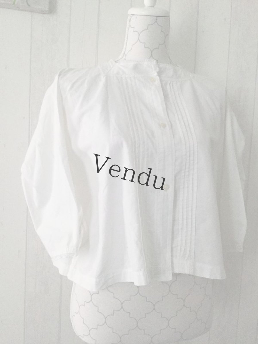 画像3: ヴィンテージ　コットンブラウス (3)