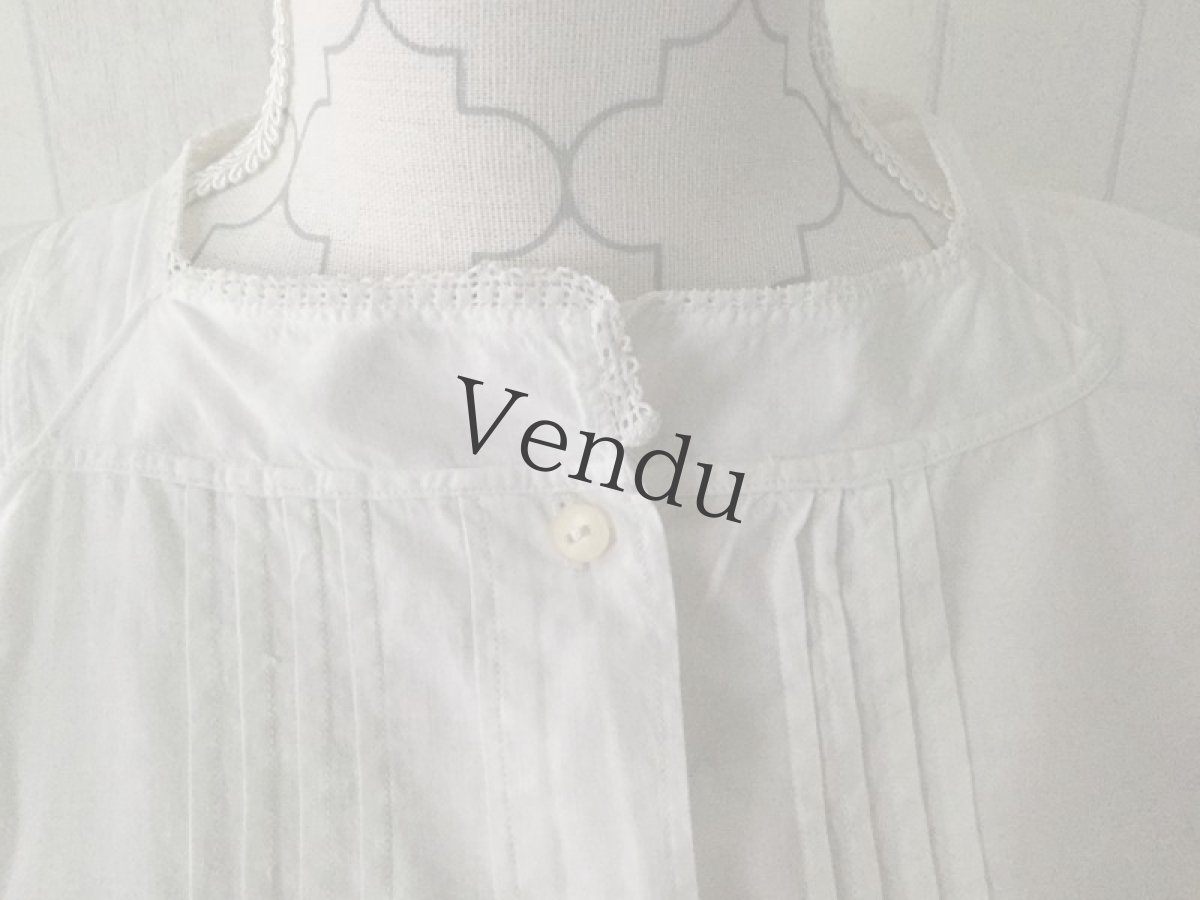 画像4: ヴィンテージ　コットンブラウス (4)