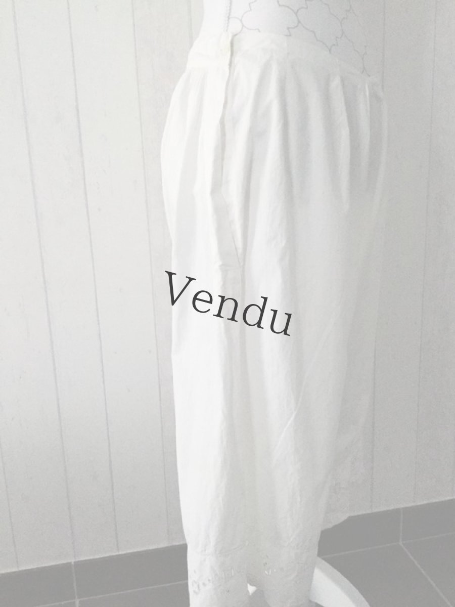 画像3: フランスアンティーク　コットンキュロット (3)