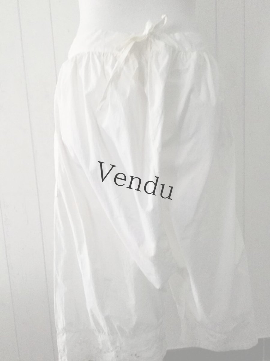 画像4: フランスアンティーク　コットンキュロット (4)