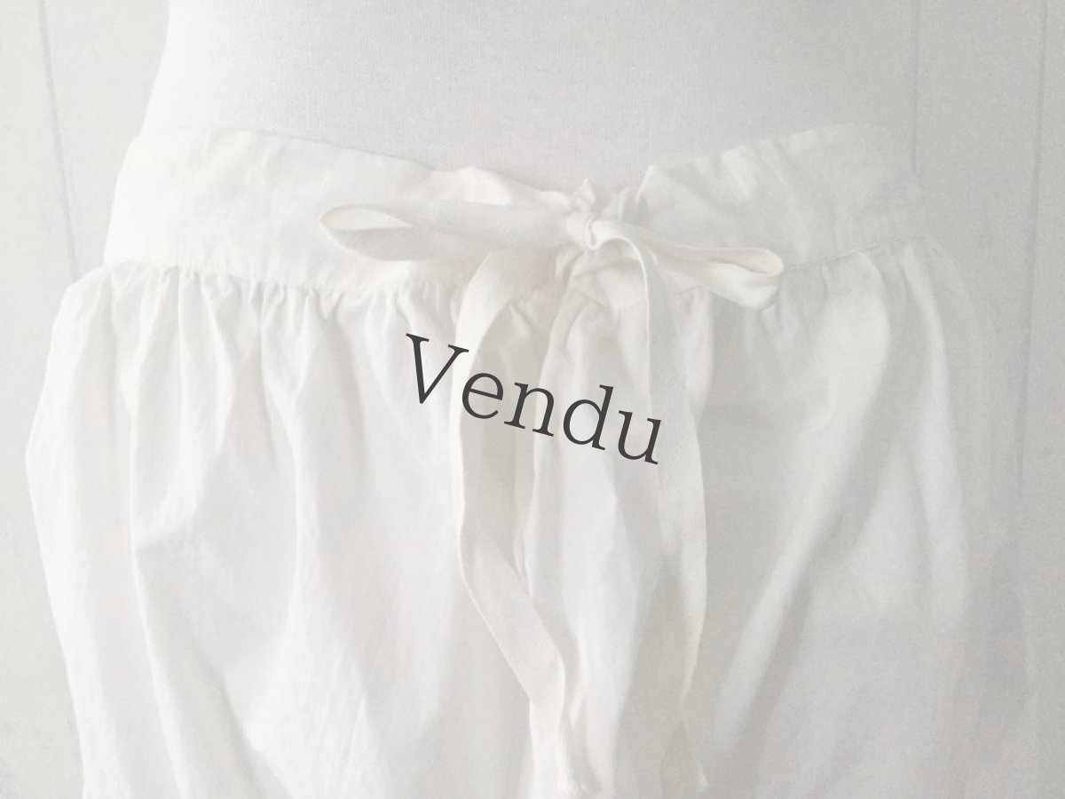 画像5: フランスアンティーク　コットンキュロット (5)