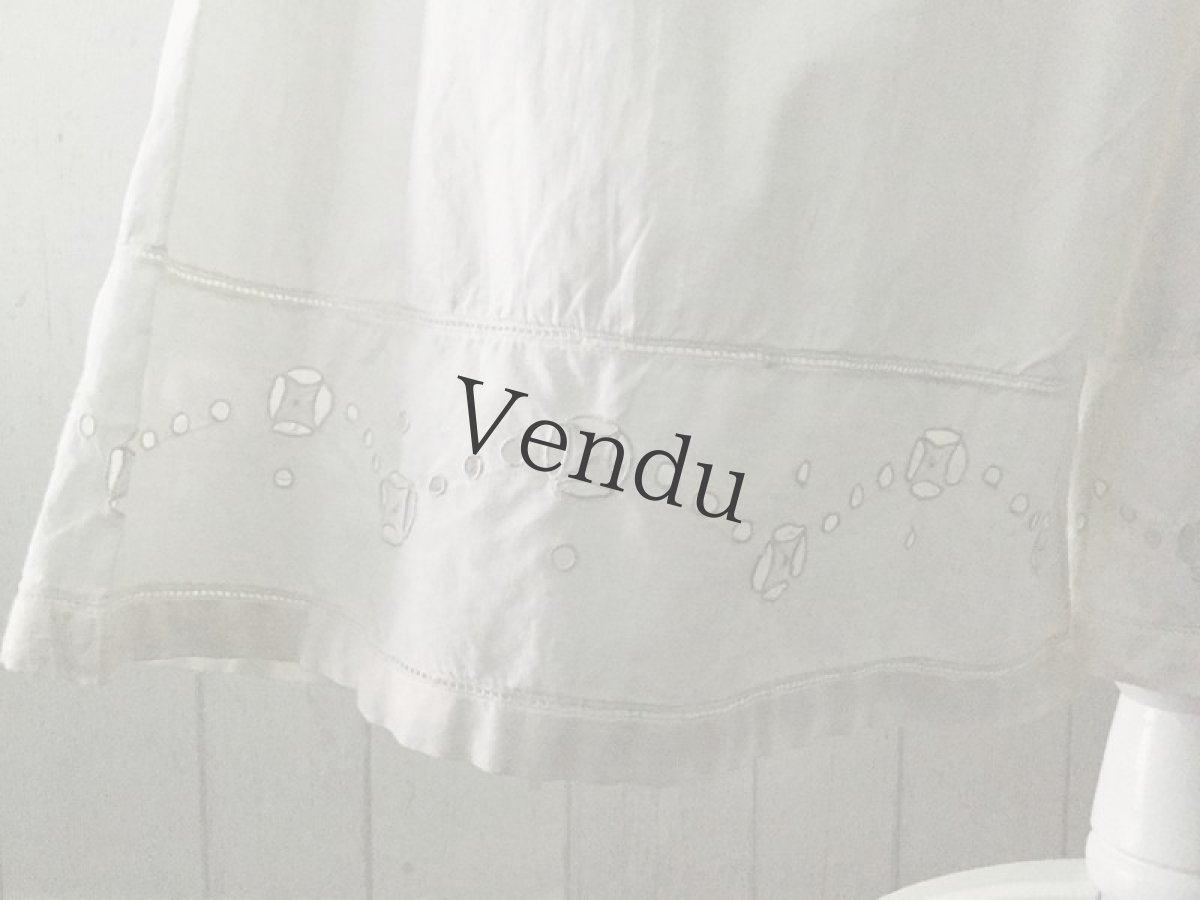 画像6: フランスアンティーク　コットンキュロット (6)