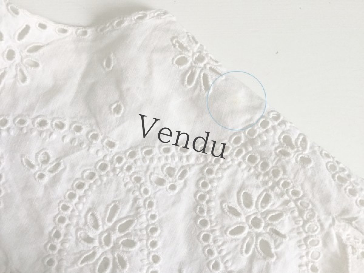 画像9: フランスアンティーク　アイレットレースのつけ襟 (9)