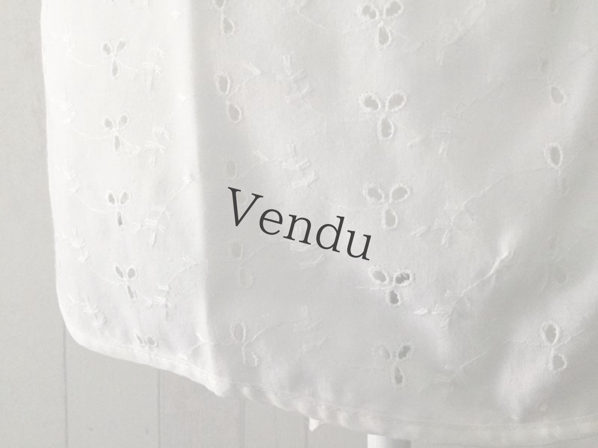 画像3: ヴィンテージ　アイレットレースエプロン (3)