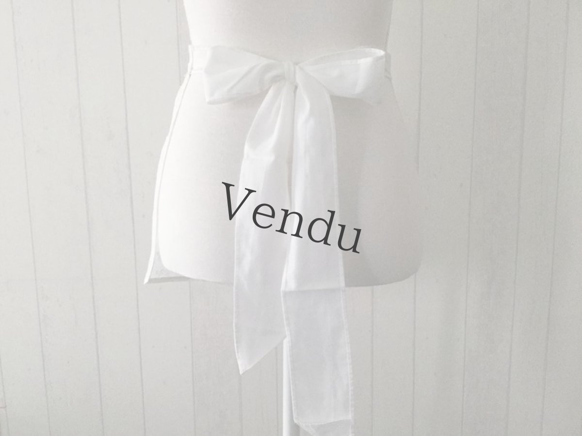 画像5: ヴィンテージ　アイレットレースエプロン (5)