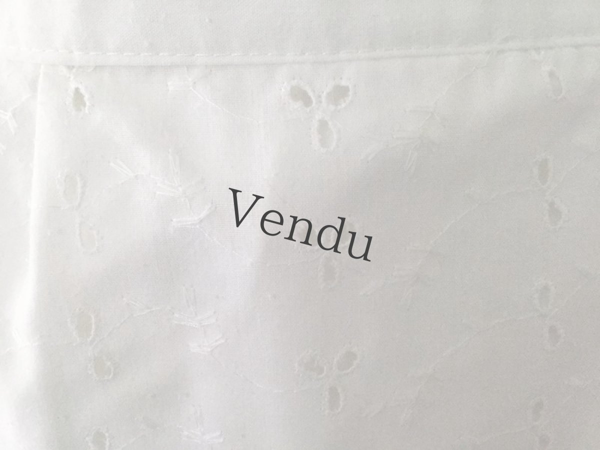 画像8: ヴィンテージ　アイレットレースエプロン (8)