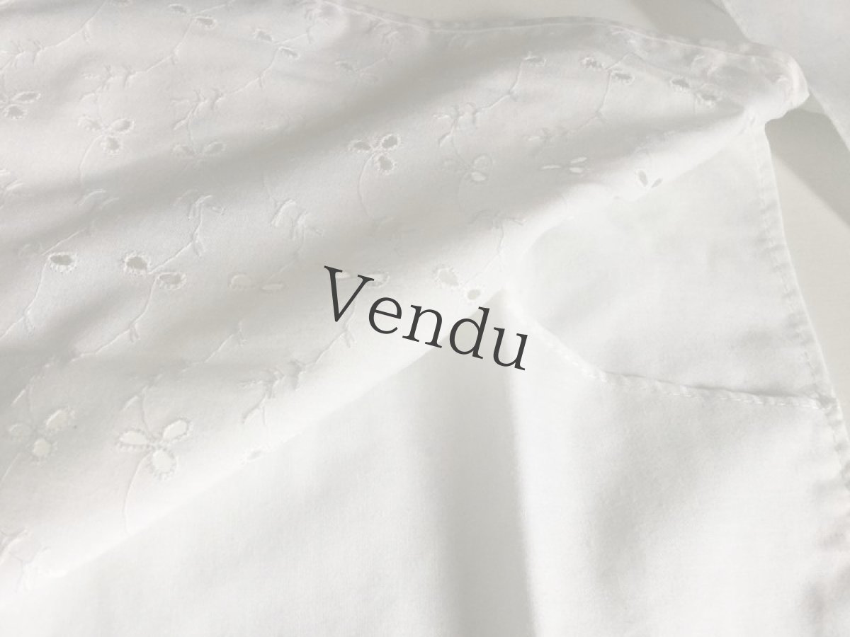 画像9: ヴィンテージ　アイレットレースエプロン (9)