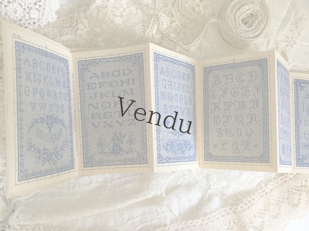 画像3: アンティーク　刺繍アルファベット図案 (3)