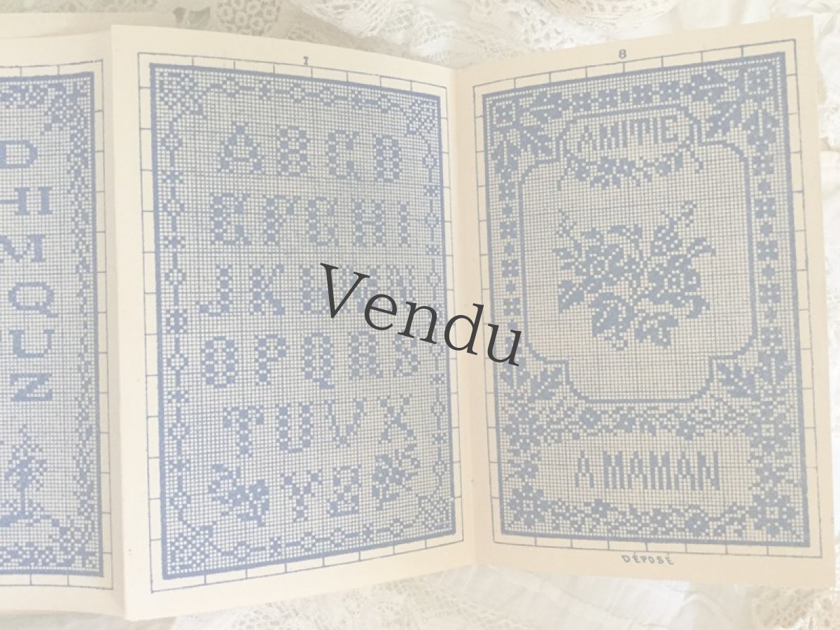 画像4: アンティーク　刺繍アルファベット図案 (4)