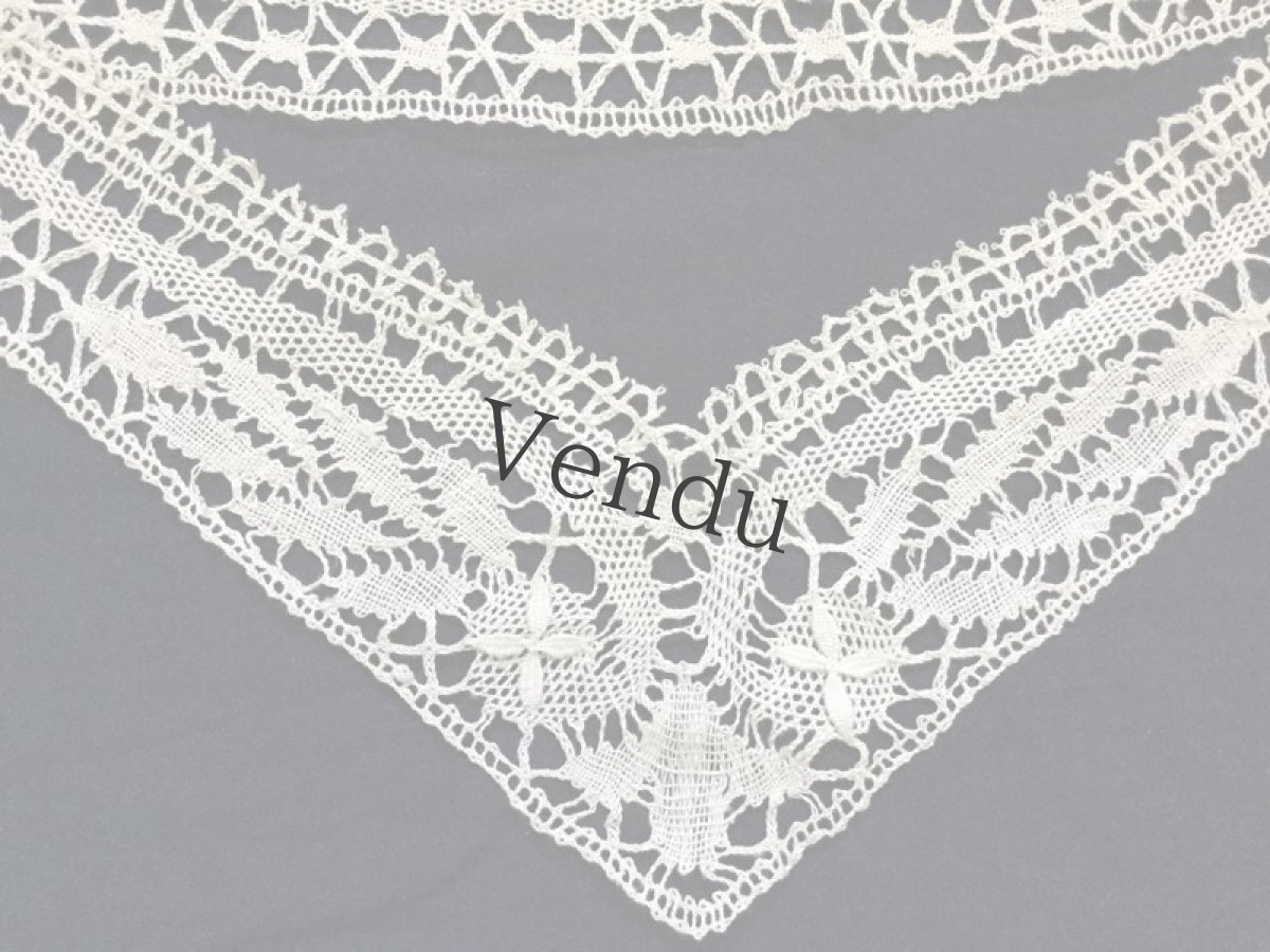 画像2: ヴィンテージ　レースのつけ襟と袖のセット (2)