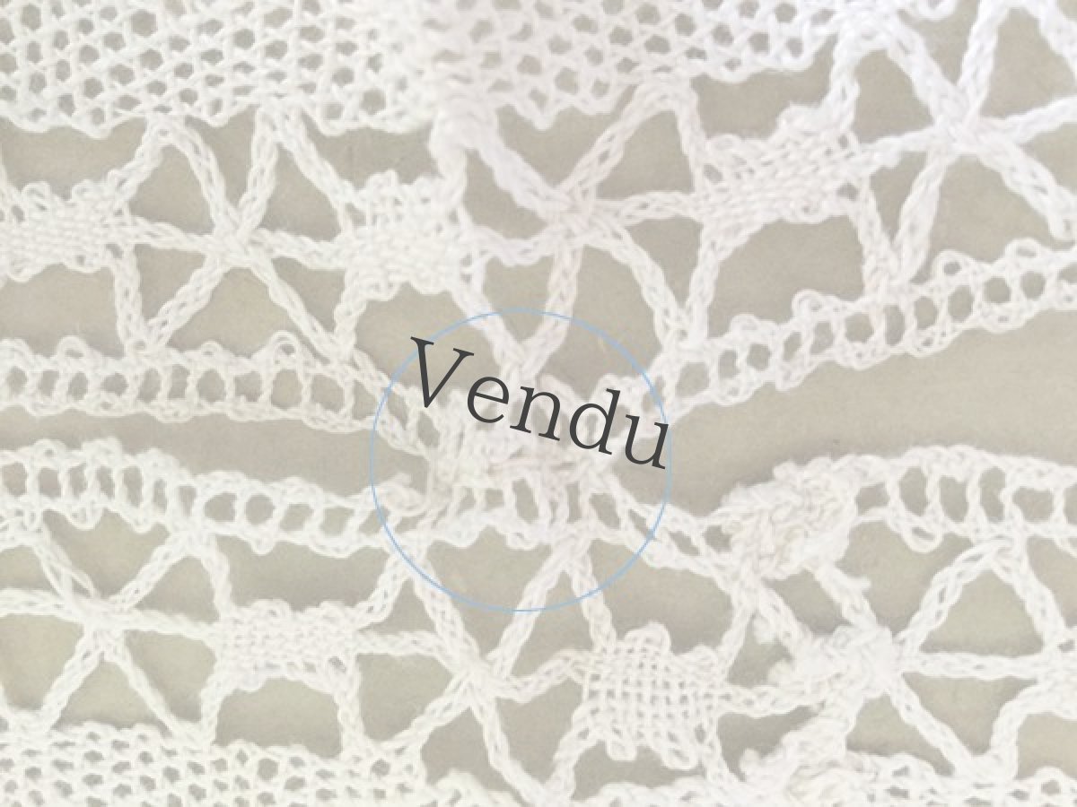 画像9: ヴィンテージ　レースのつけ襟と袖のセット (9)