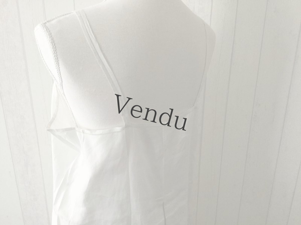 画像5: フランスアンティーク　コットン　キャミワンピース (5)