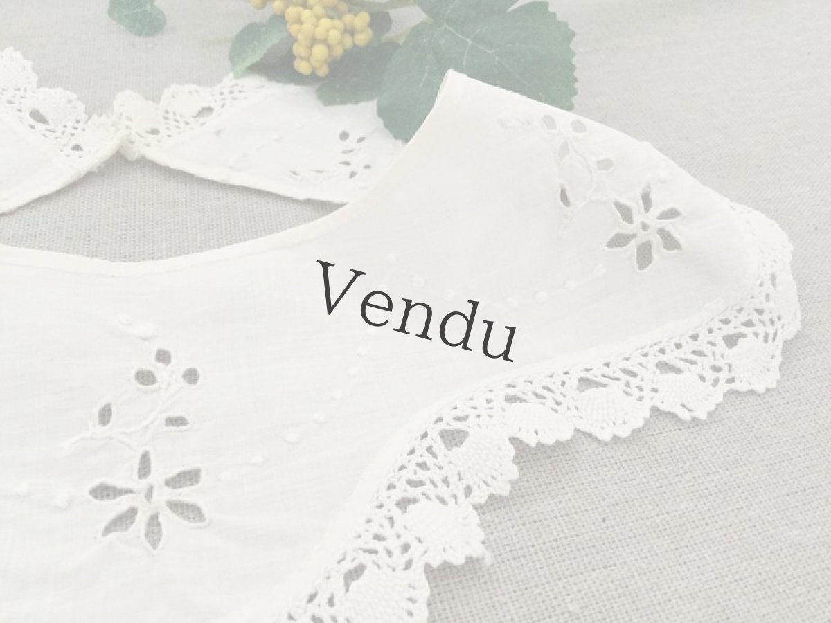 画像4: ヴィンテージ　レースのつけ襟 (4)