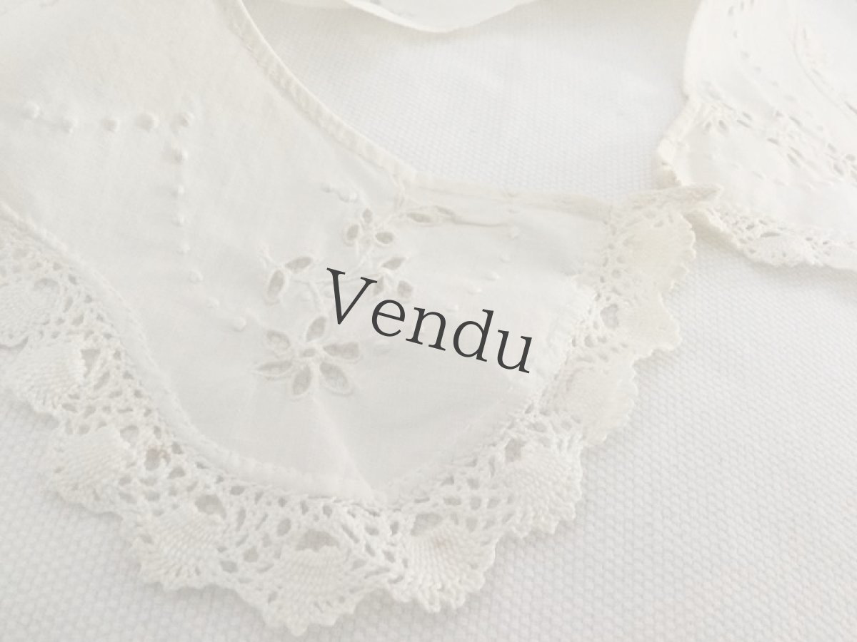 画像8: ヴィンテージ　レースのつけ襟 (8)