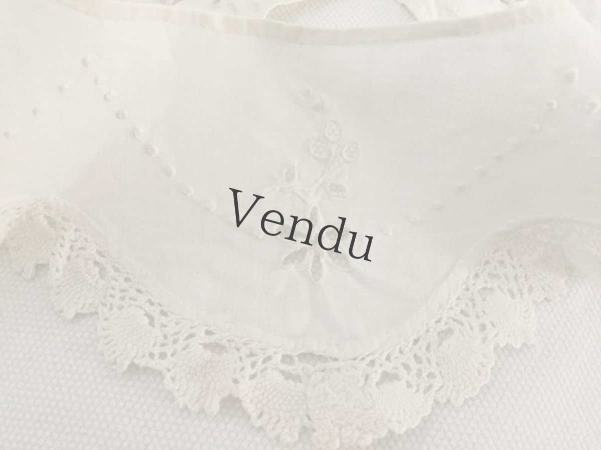 画像9: ヴィンテージ　レースのつけ襟 (9)