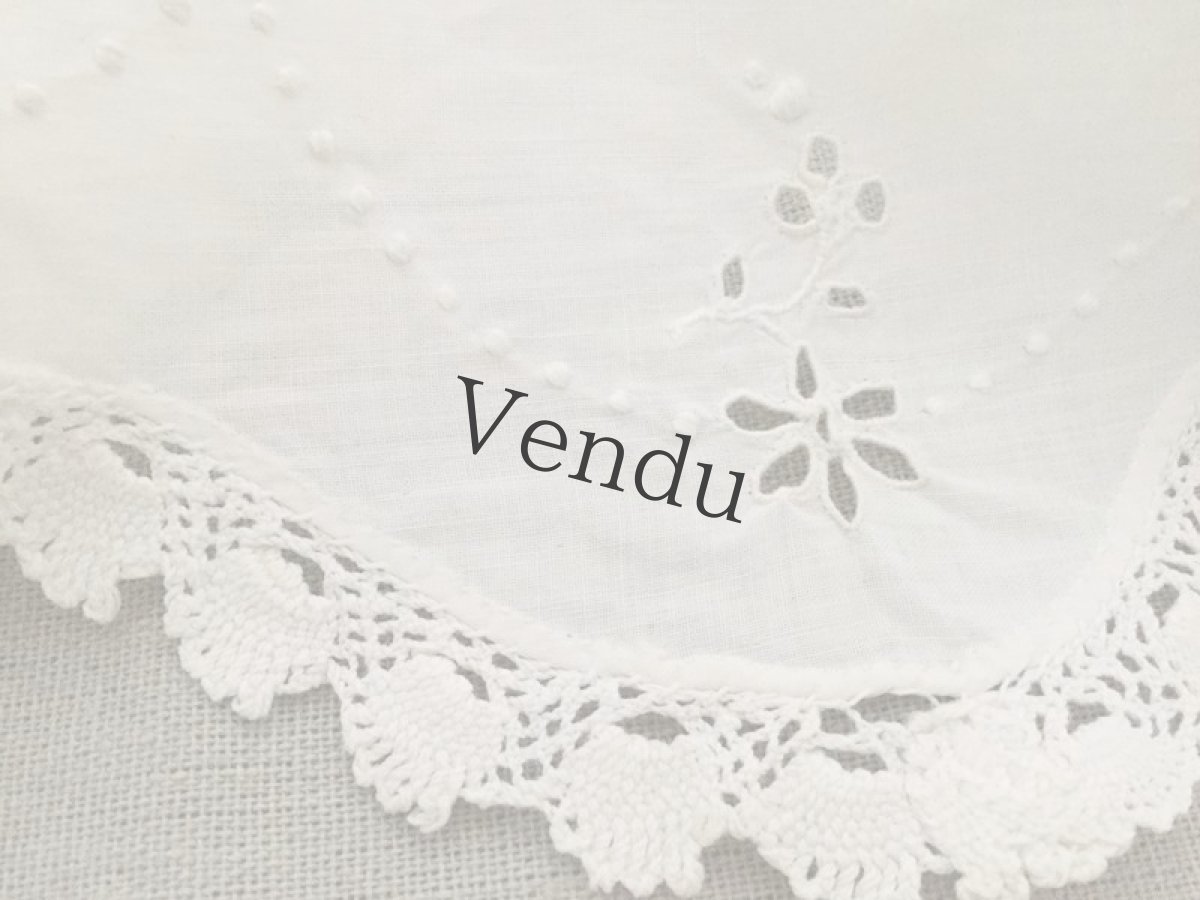 画像6: ヴィンテージ　レースのつけ襟 (6)