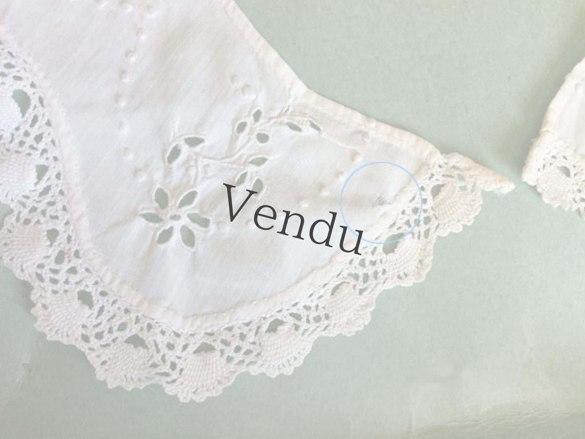 画像10: ヴィンテージ　レースのつけ襟 (10)