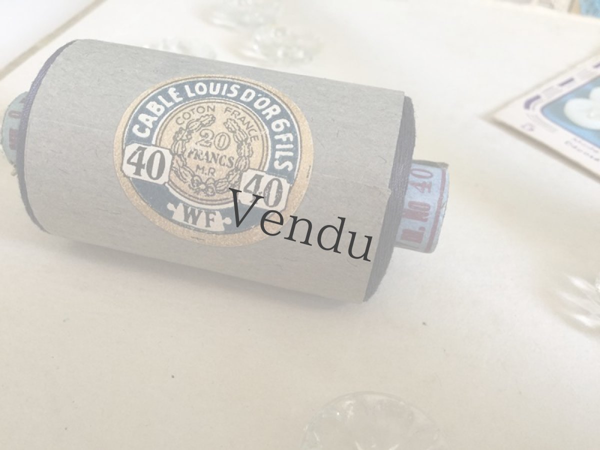 画像2: ヴィンテージ　ミシン糸　マリンブルー (2)