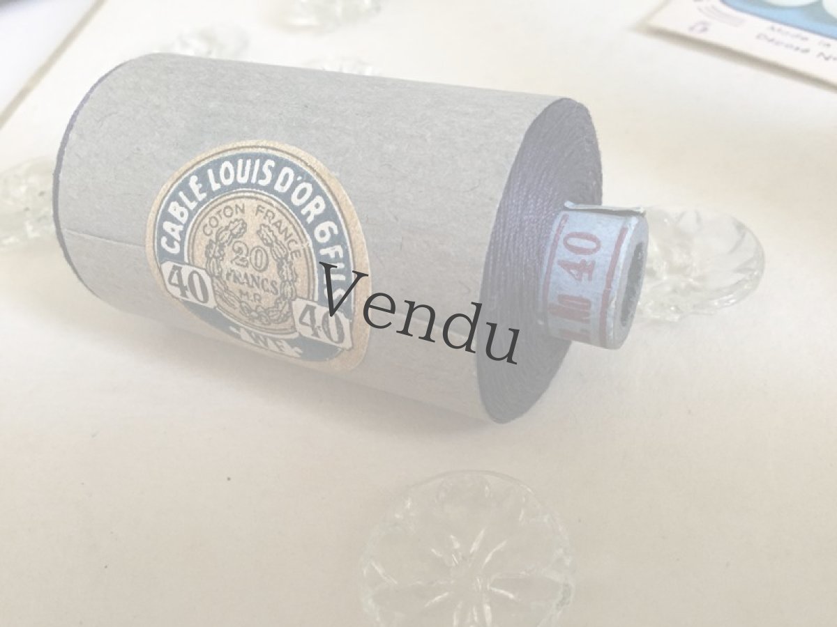 画像3: ヴィンテージ　ミシン糸　マリンブルー (3)