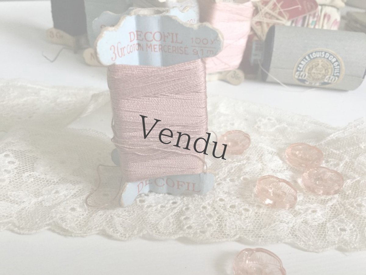 画像4: ヴィンテージ　立体糸巻き　ヴィンテージローズ (4)