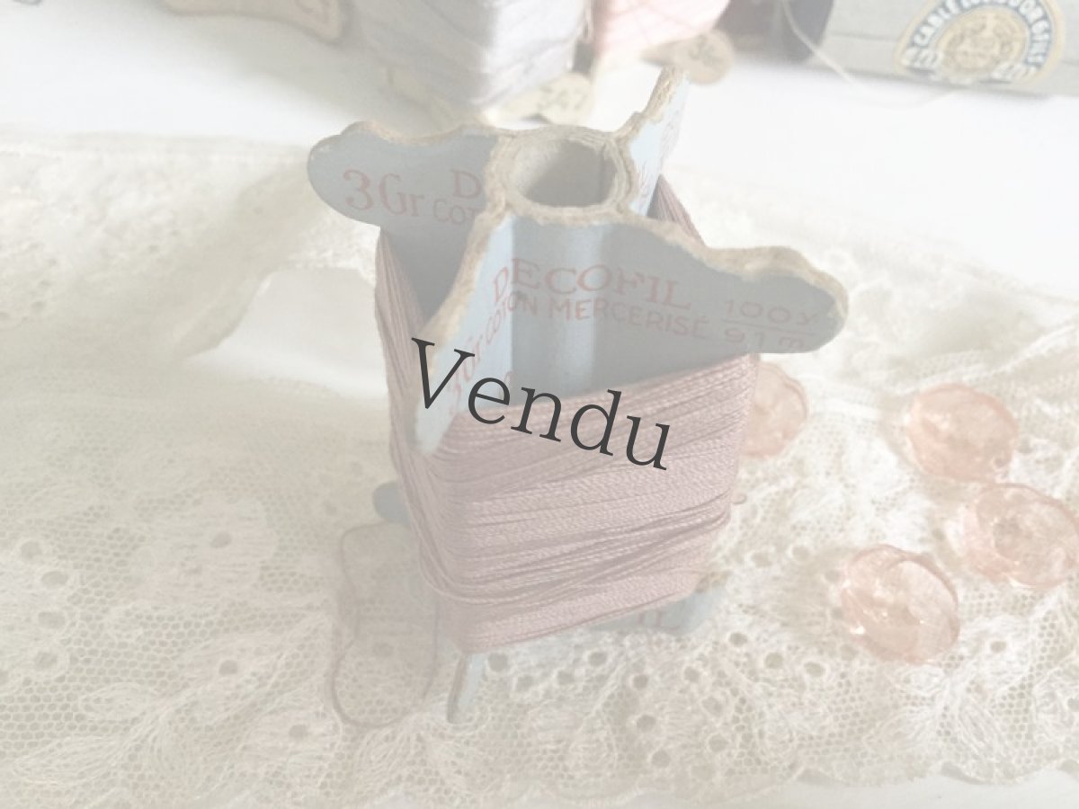 画像3: ヴィンテージ　立体糸巻き　ヴィンテージローズ (3)