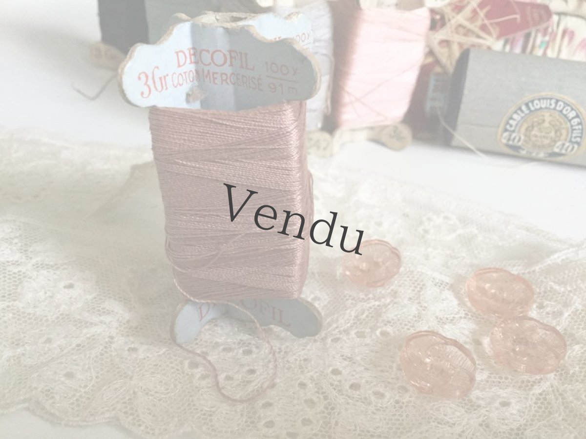 画像2: ヴィンテージ　立体糸巻き　ヴィンテージローズ (2)