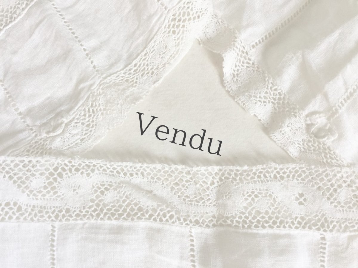 画像3: アンティーク　円形状の布生地 (3)