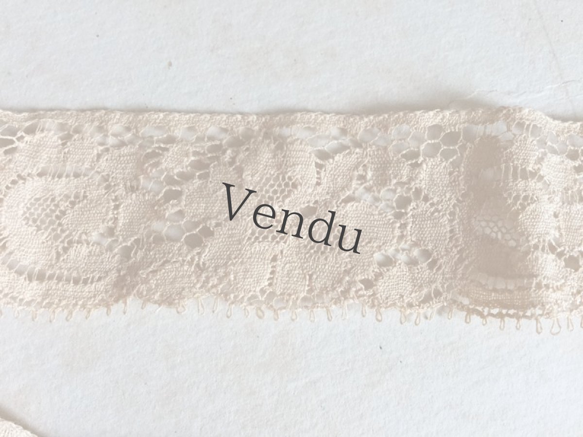 画像4: ヴィンテージ　ラベル付きレースブレード Aux Galeries Lafayette (4)