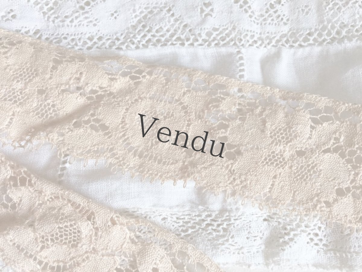 画像5: ヴィンテージ　ラベル付きレースブレード Aux Galeries Lafayette (5)