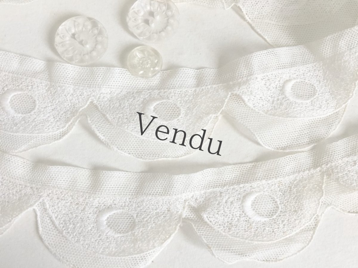 画像3: アンティーク　2重チュールレース (3)