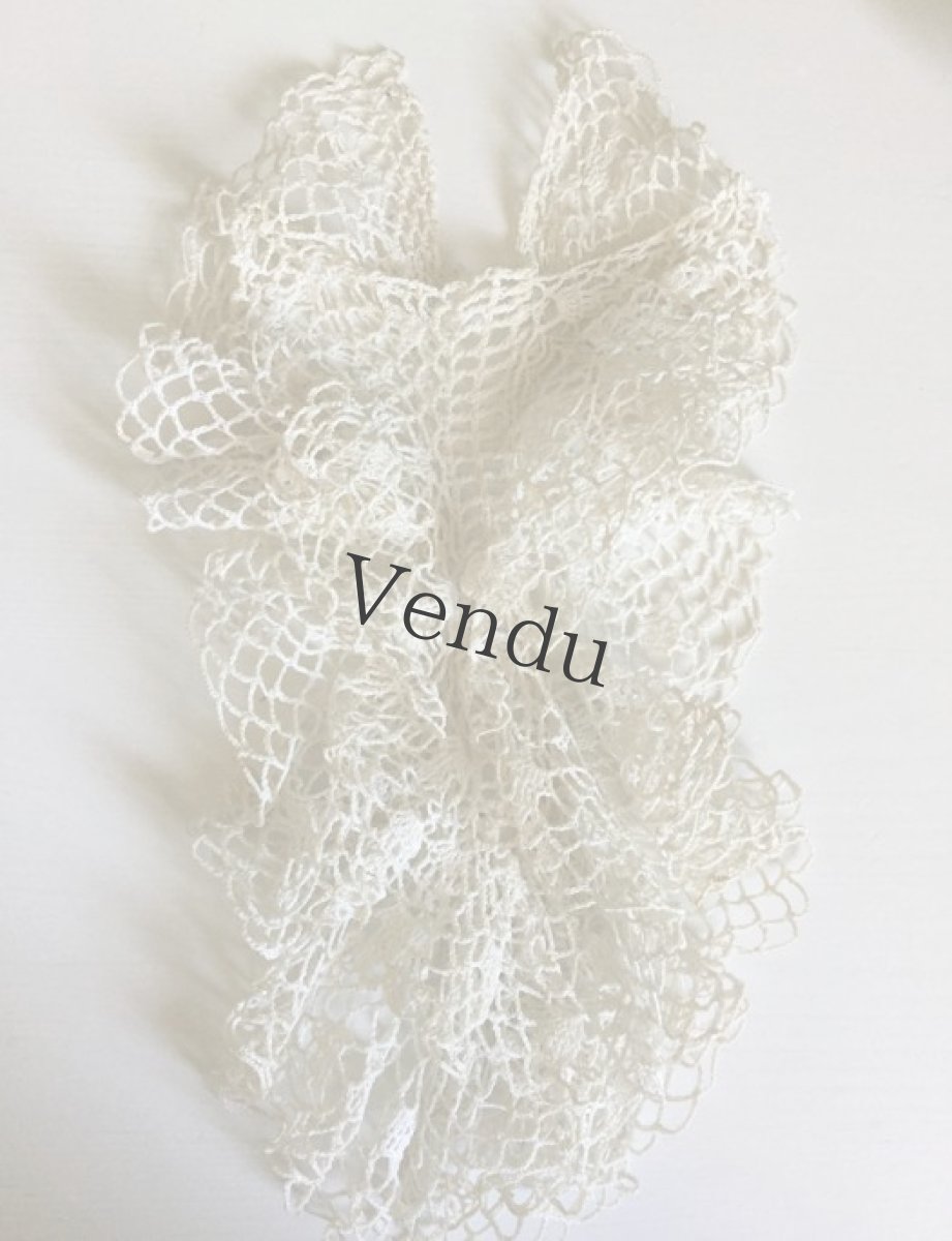 画像4: アンティーク　ニードルレースの胸飾り (4)