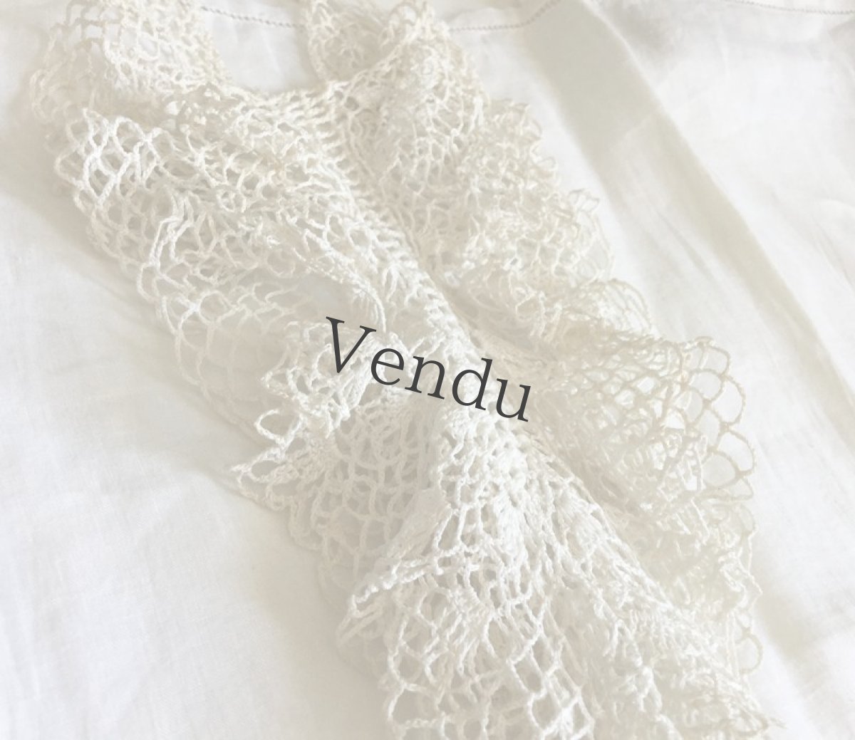 画像3: アンティーク　ニードルレースの胸飾り (3)