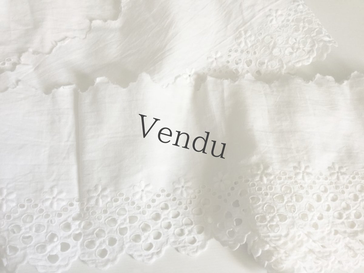 画像3: フランスアンティーク　スカラップレース　50cm〜切売り対応 (3)