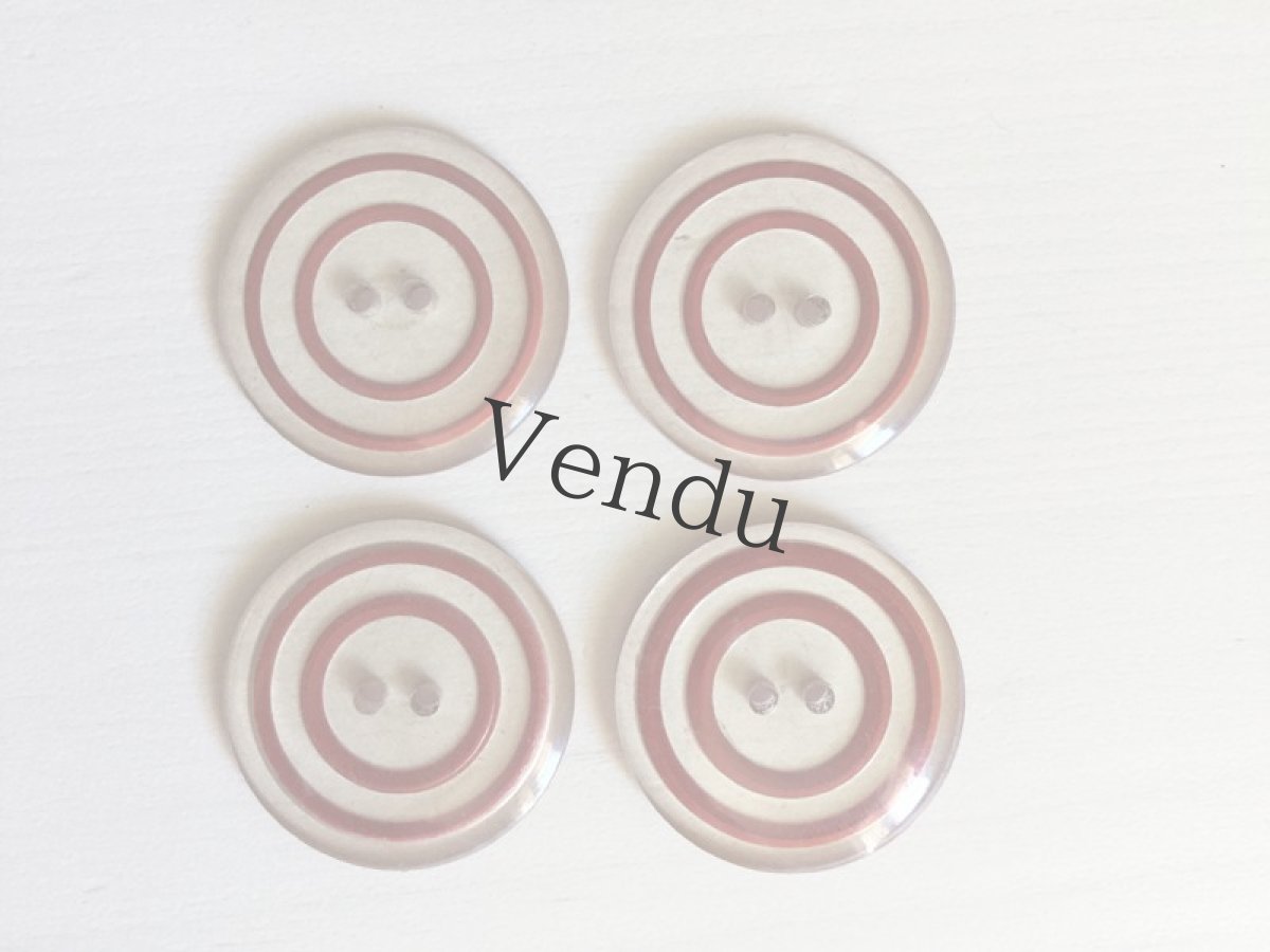 画像2: フランスヴィンテージ　ルーサイトボタン◎ 22mm 4個セット (2)