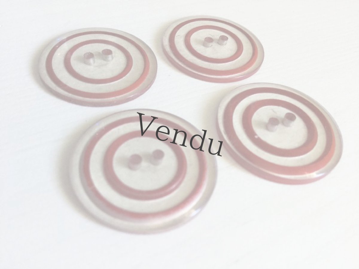画像3: フランスヴィンテージ　ルーサイトボタン◎ 22mm 4個セット (3)
