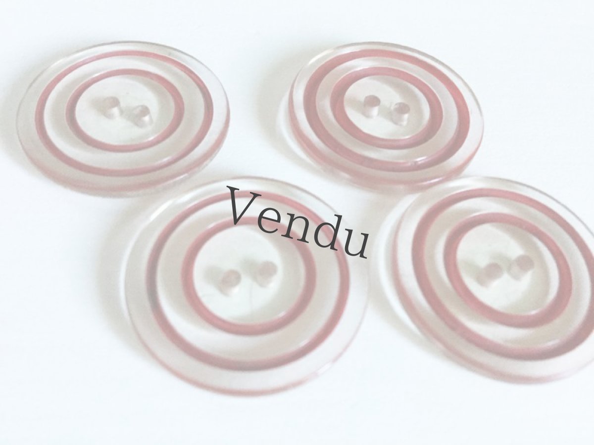 画像5: フランスヴィンテージ　ルーサイトボタン◎ 22mm 4個セット (5)