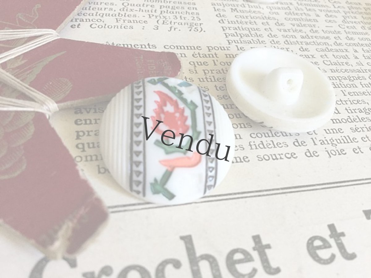 画像4: フランス 1930年代 エスニックなガラスボタン (4)