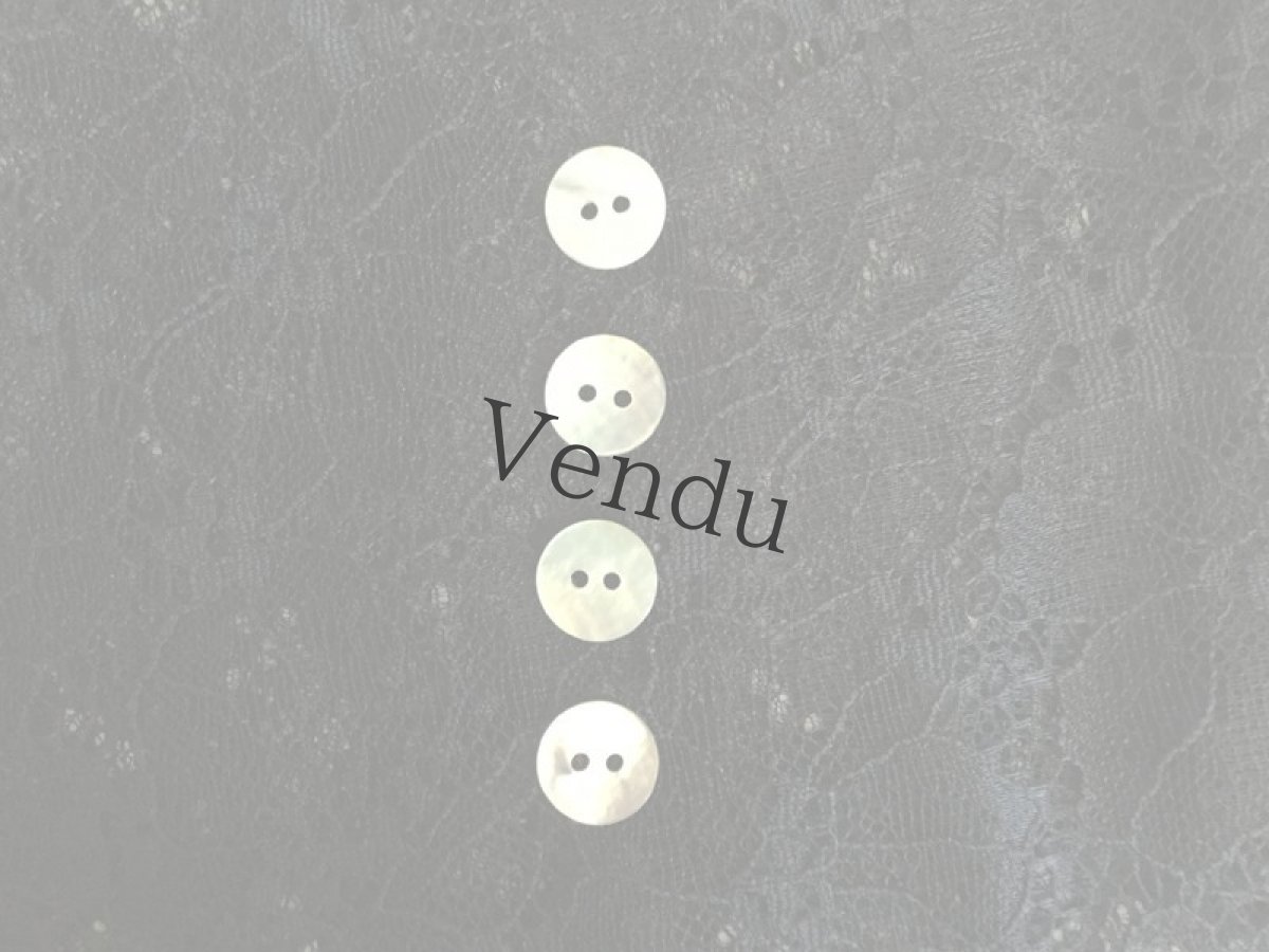 画像5: フランスヴィンテージ　真珠貝ボタン 12mm 4個セット (5)