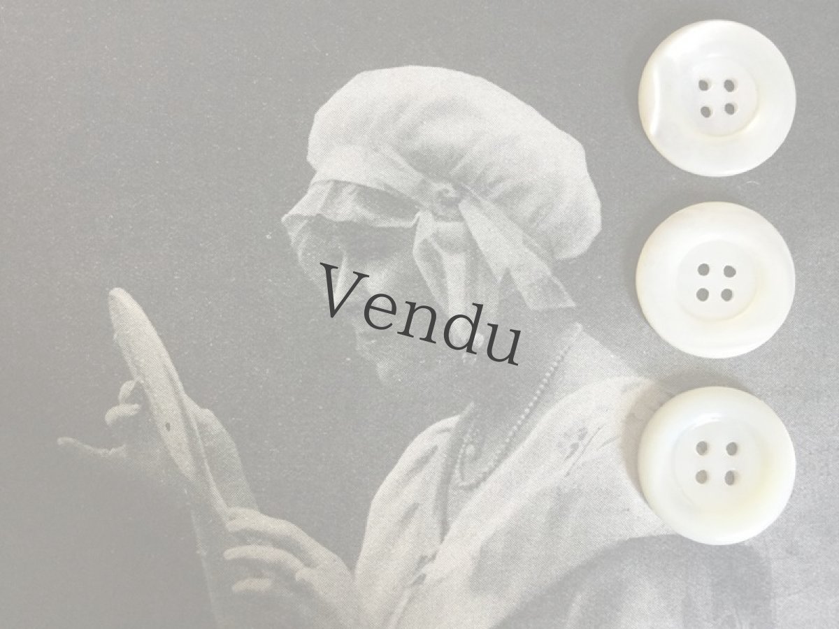 画像5: アンティーク　貝ボタン 22ｍｍ (5)