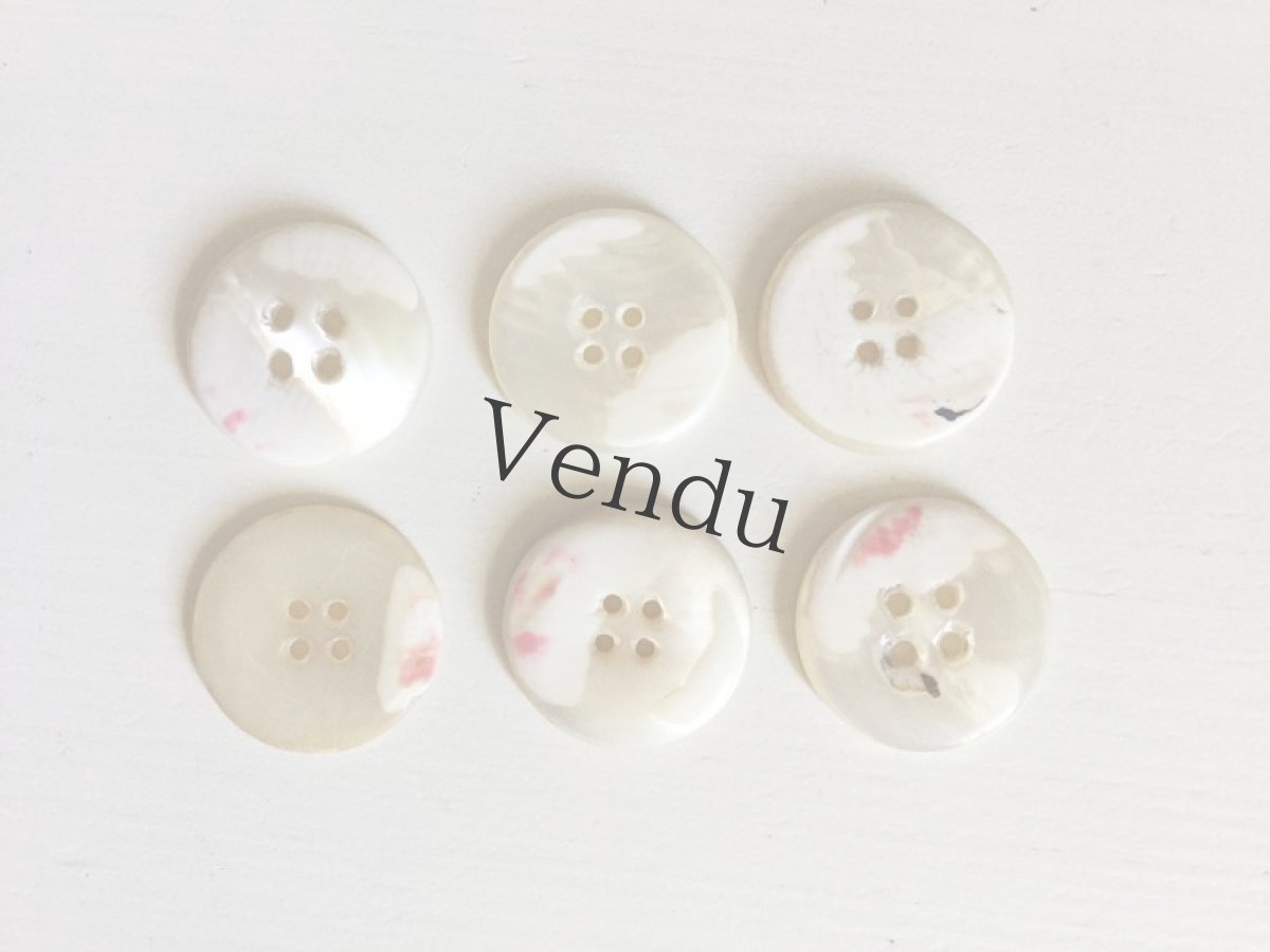 画像6: アンティーク　貝ボタン 22ｍｍ (6)